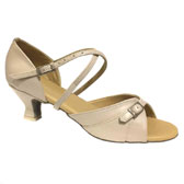 Latin női tánccipő: állítható lábfejbőségű Zója model - NUDE (test sz�n�)